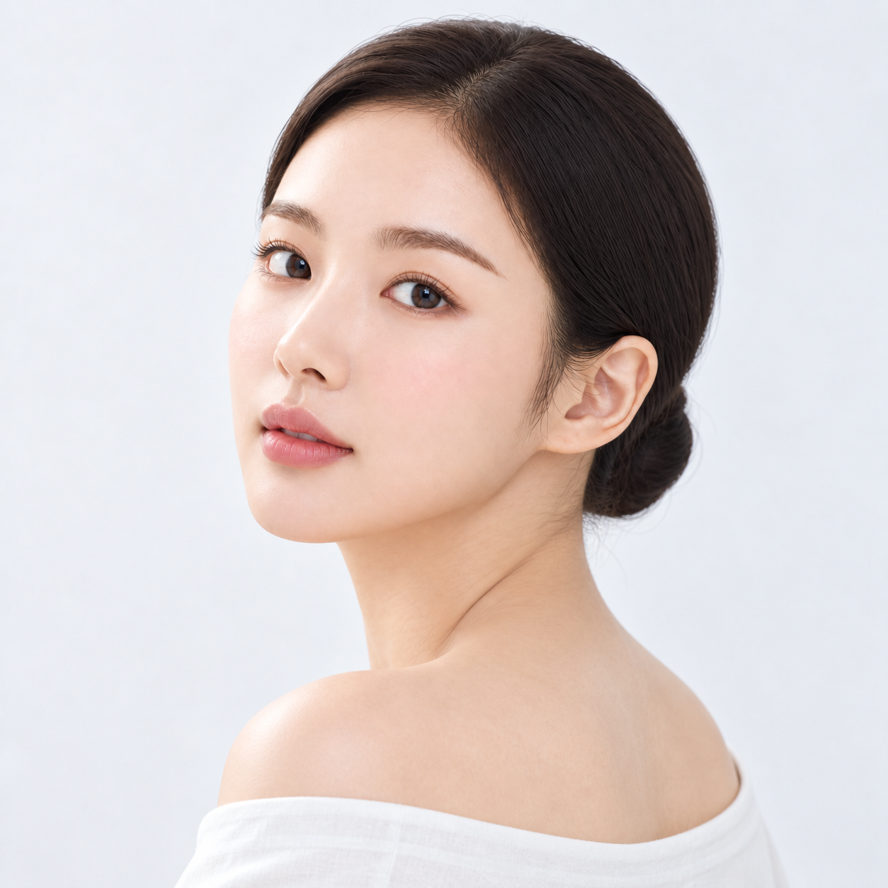 턱끝보톡스 시술 부위를 표시한 모델 이미지