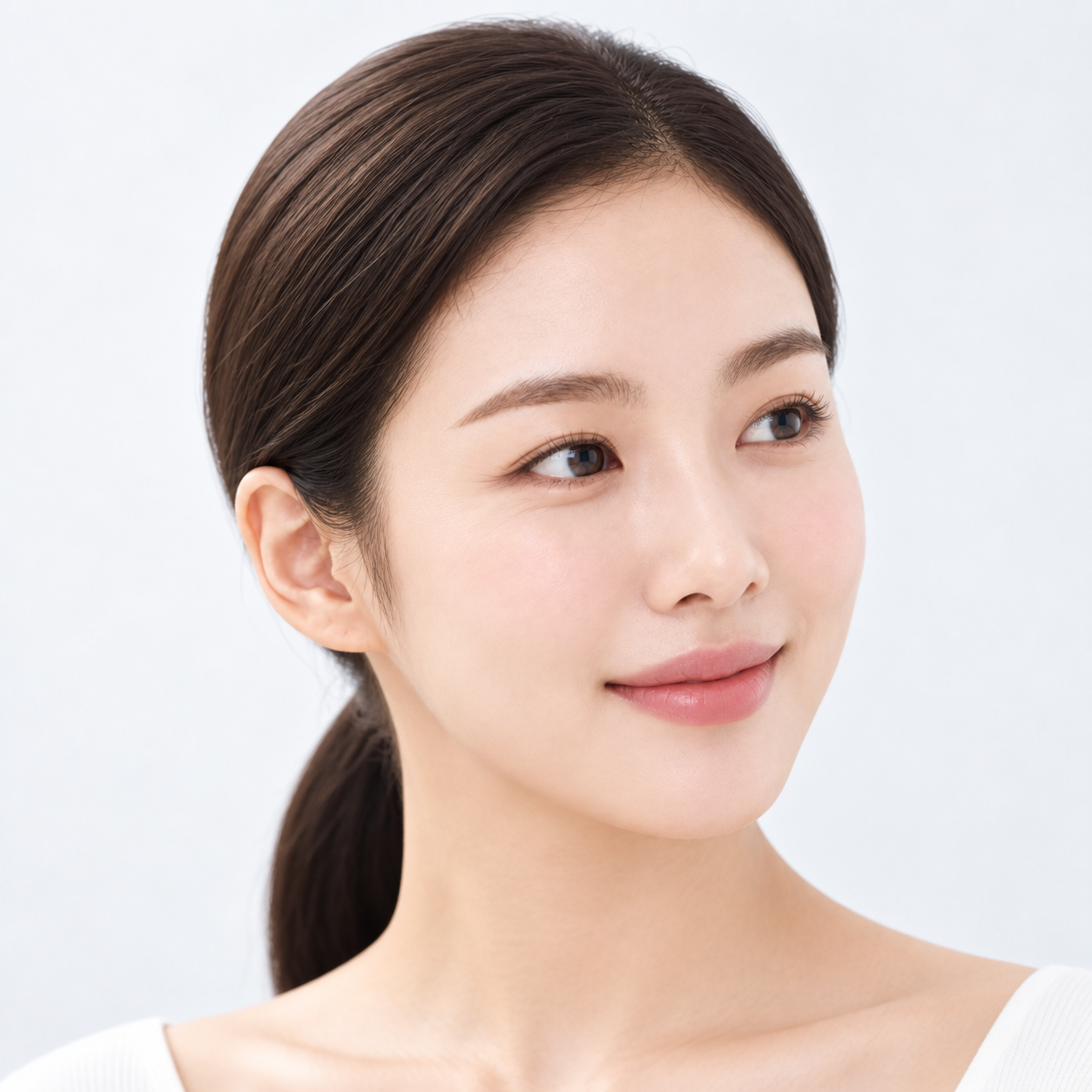 눈 바깥쪽 눈가보톡스 시술 부위를 표시한 모델 이미지